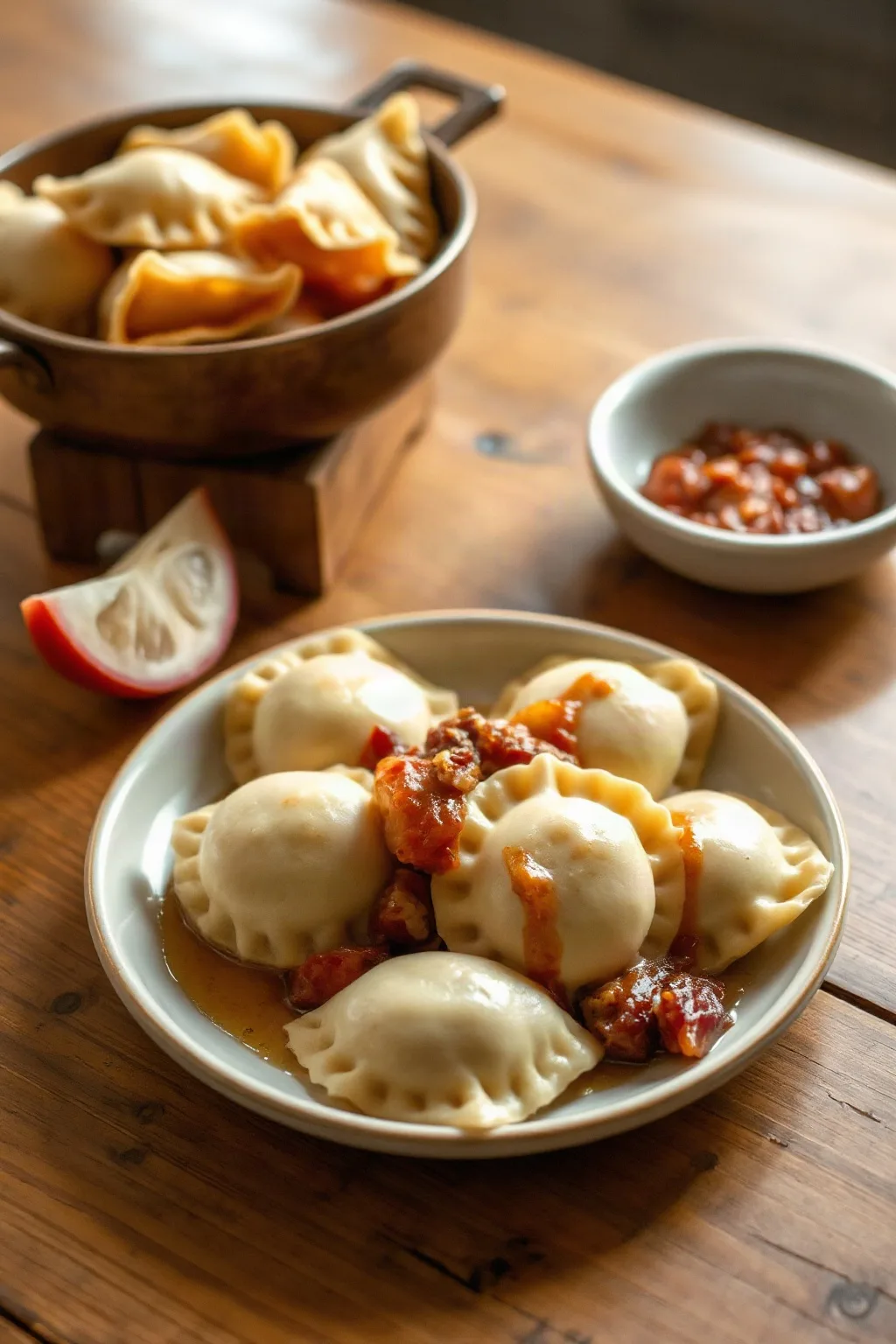 Classic Pierogies and Cabbage