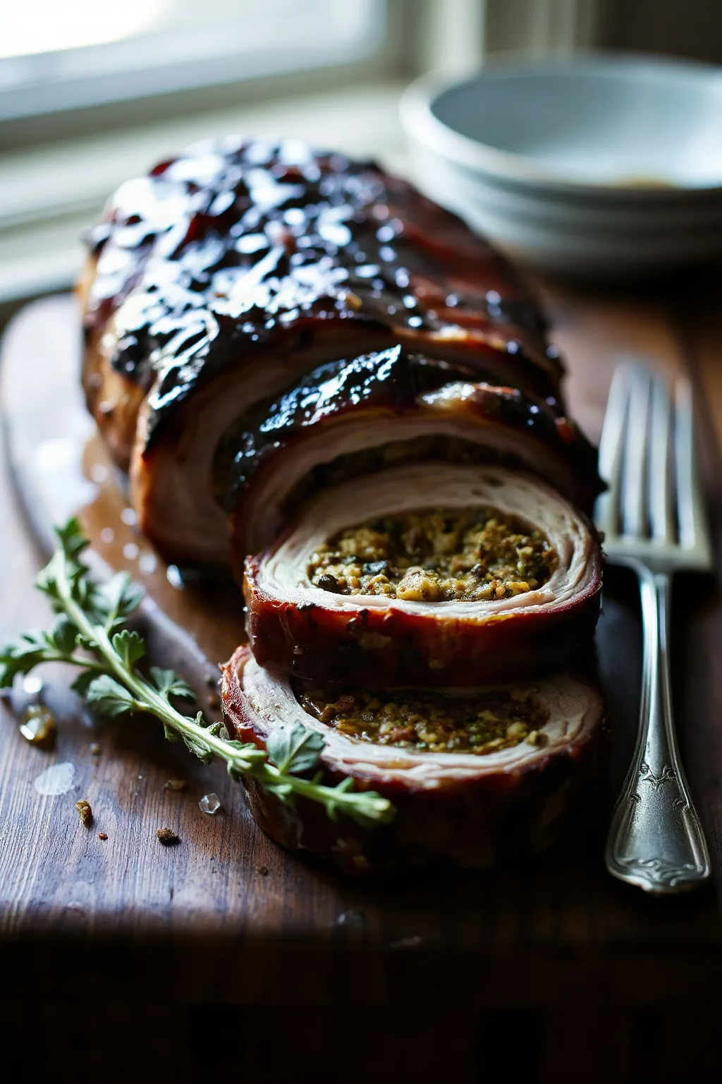 Lomo de Cerdo Relleno Ahumado con Hierbas