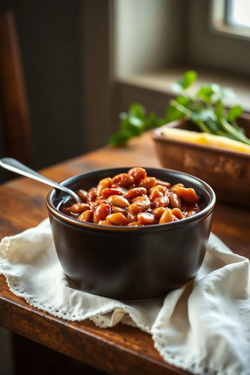 Frijoles Horneados con Azúcar Morena