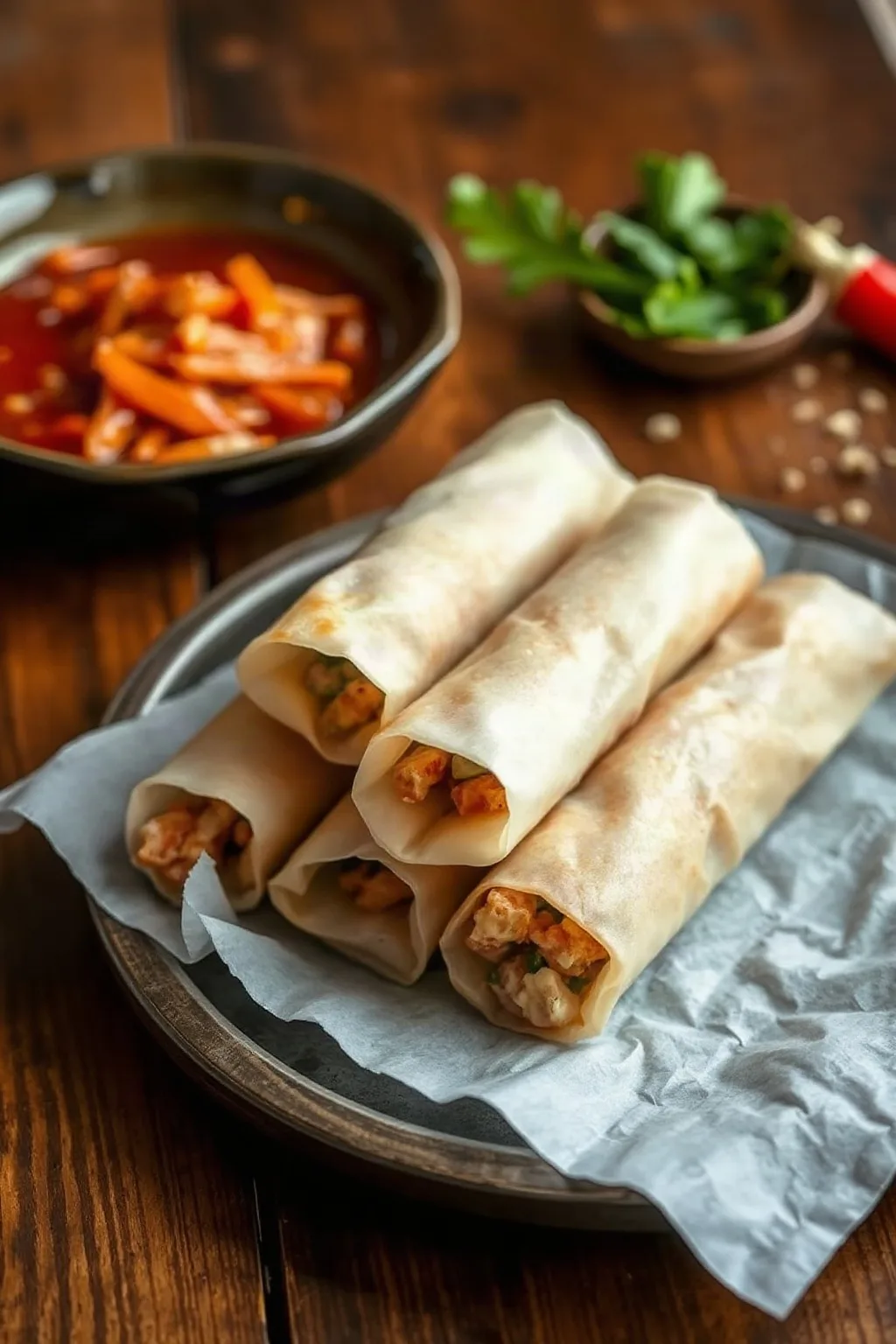 Pâtes à rouleaux impériaux maison