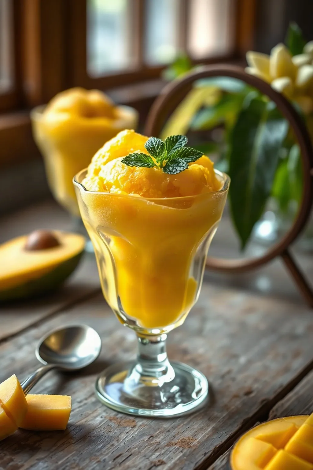 Refreshing Homemade Mango Sorbet