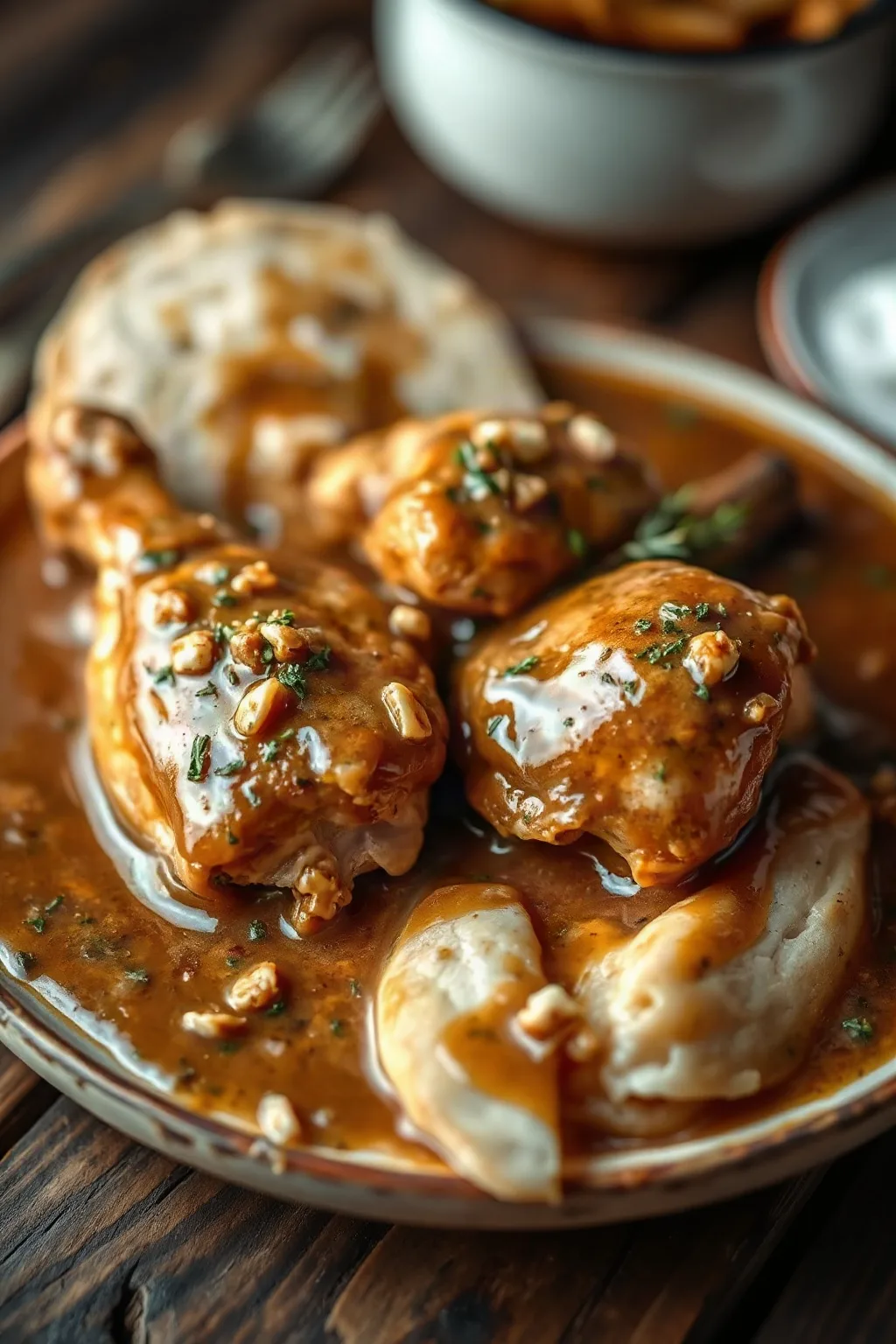 Pollo con Salsa de Caldo