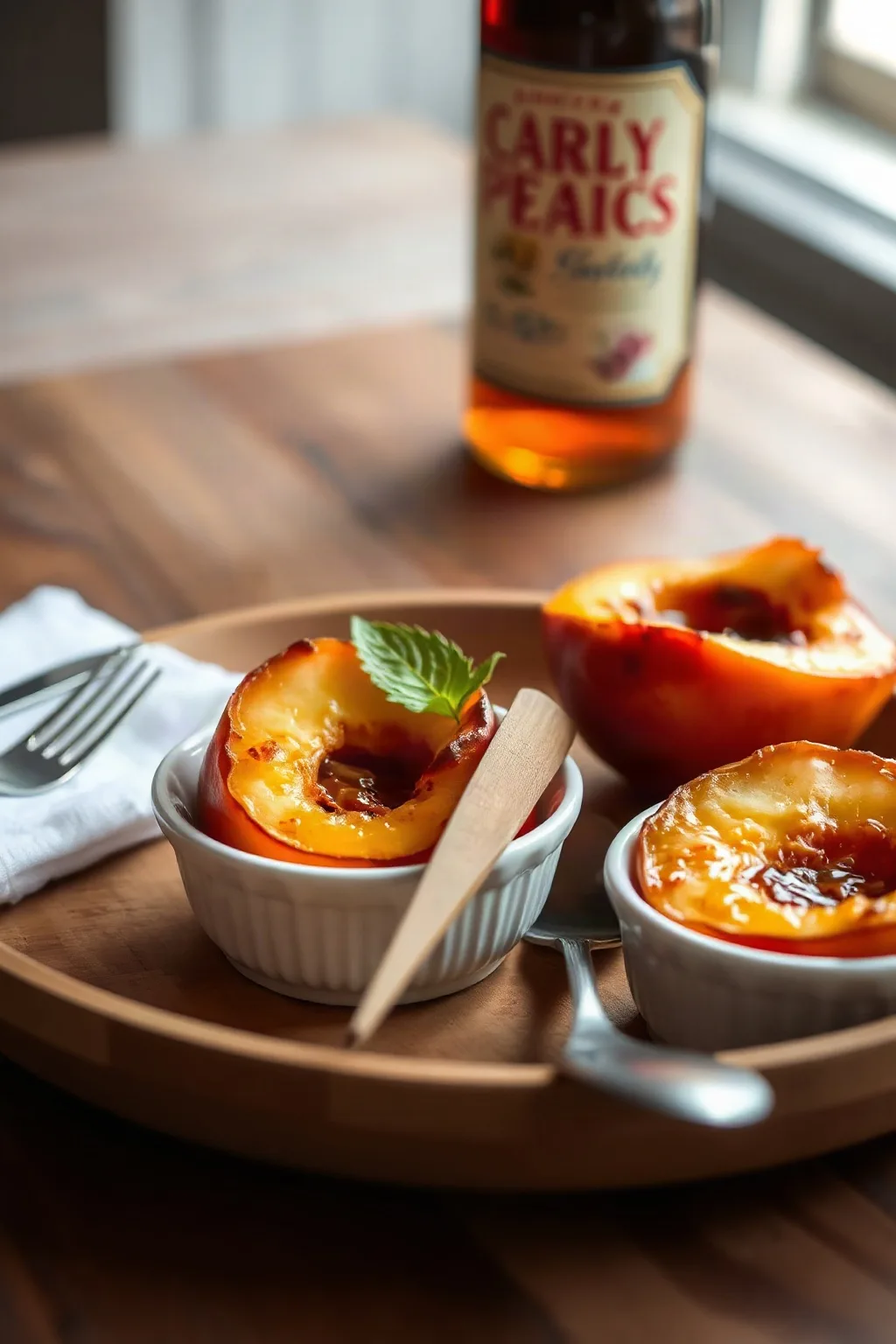 Brandy Baked Peaches