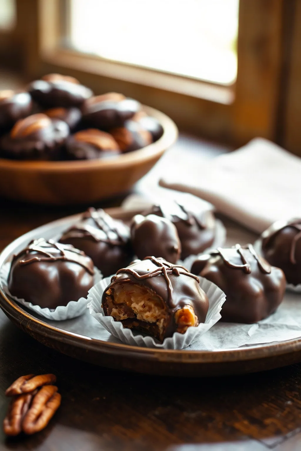 Delicious Homemade Chocolate Turtles Candy