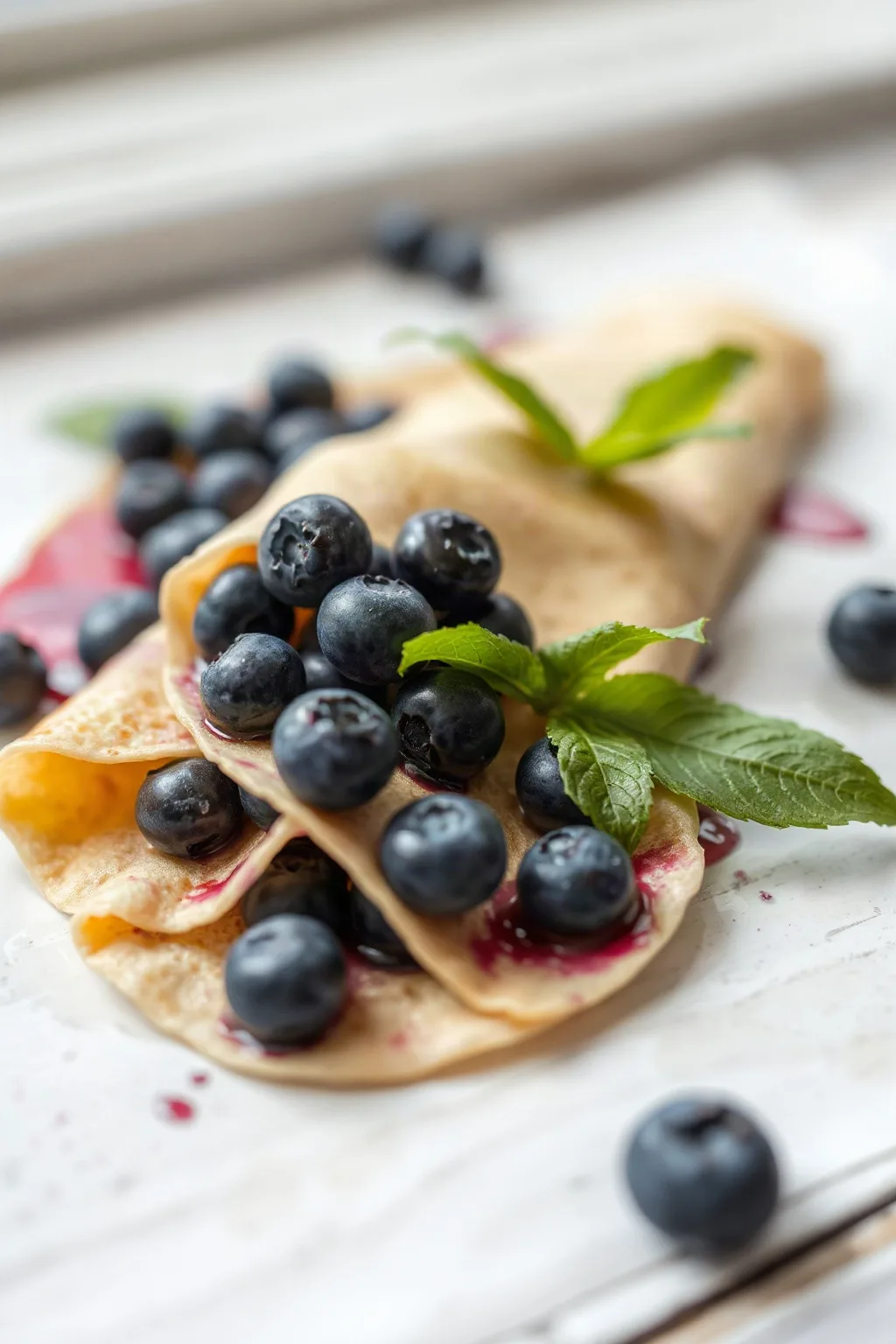 Delicious Blueberry Crepes