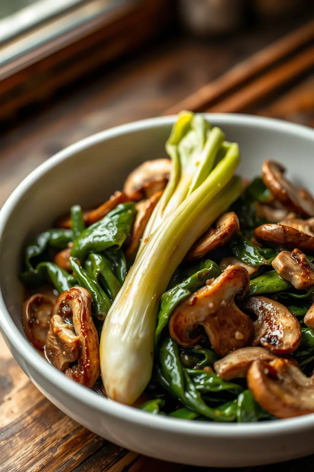 Baby Bok Choy and Shiitake Stir Fry