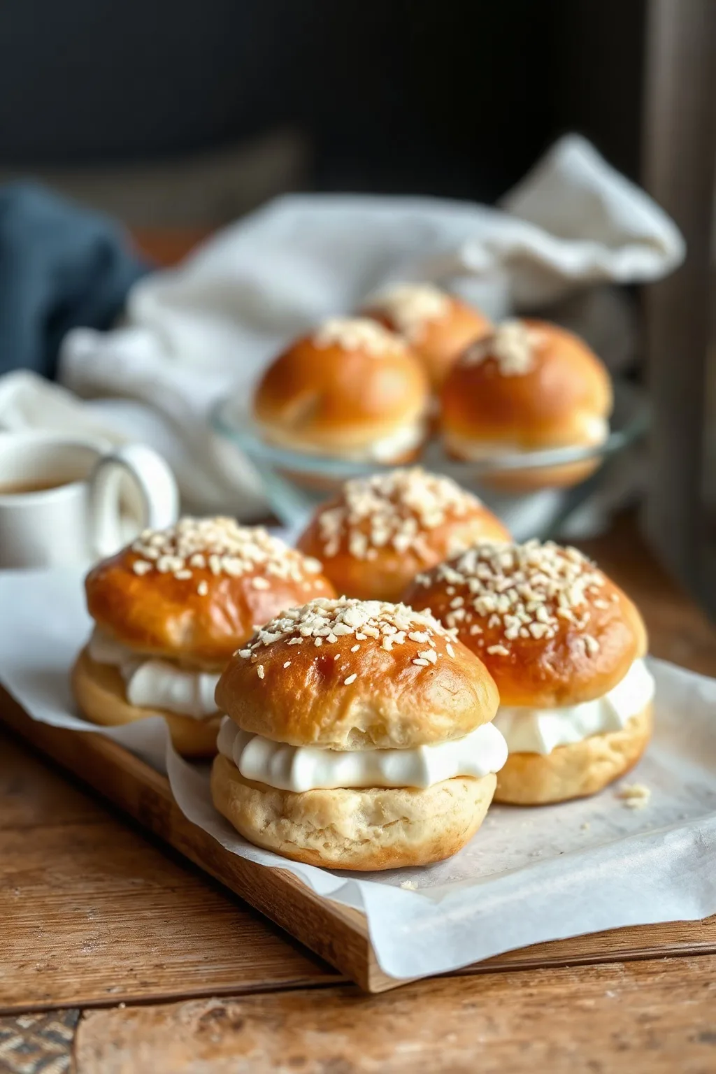 Cream Puff Crack Buns Choux au Craquelin