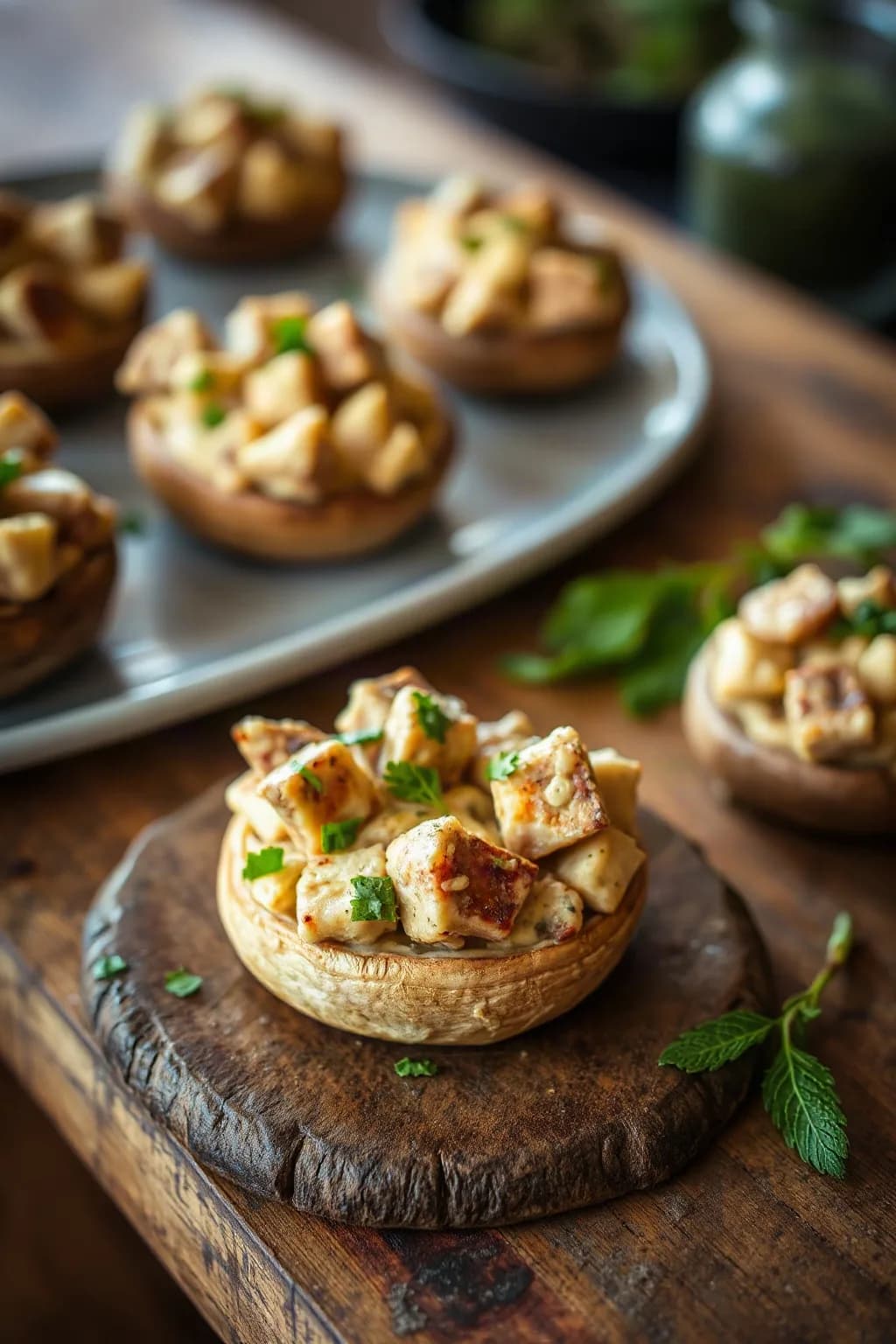 Delicious Tuna Stuffed Mushrooms
