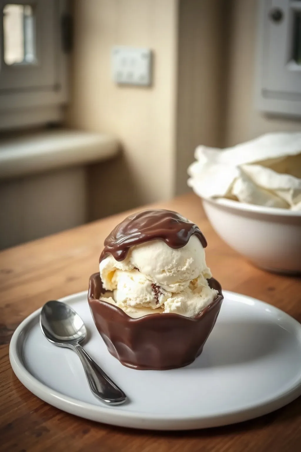 Coquille de chocolat instantanée