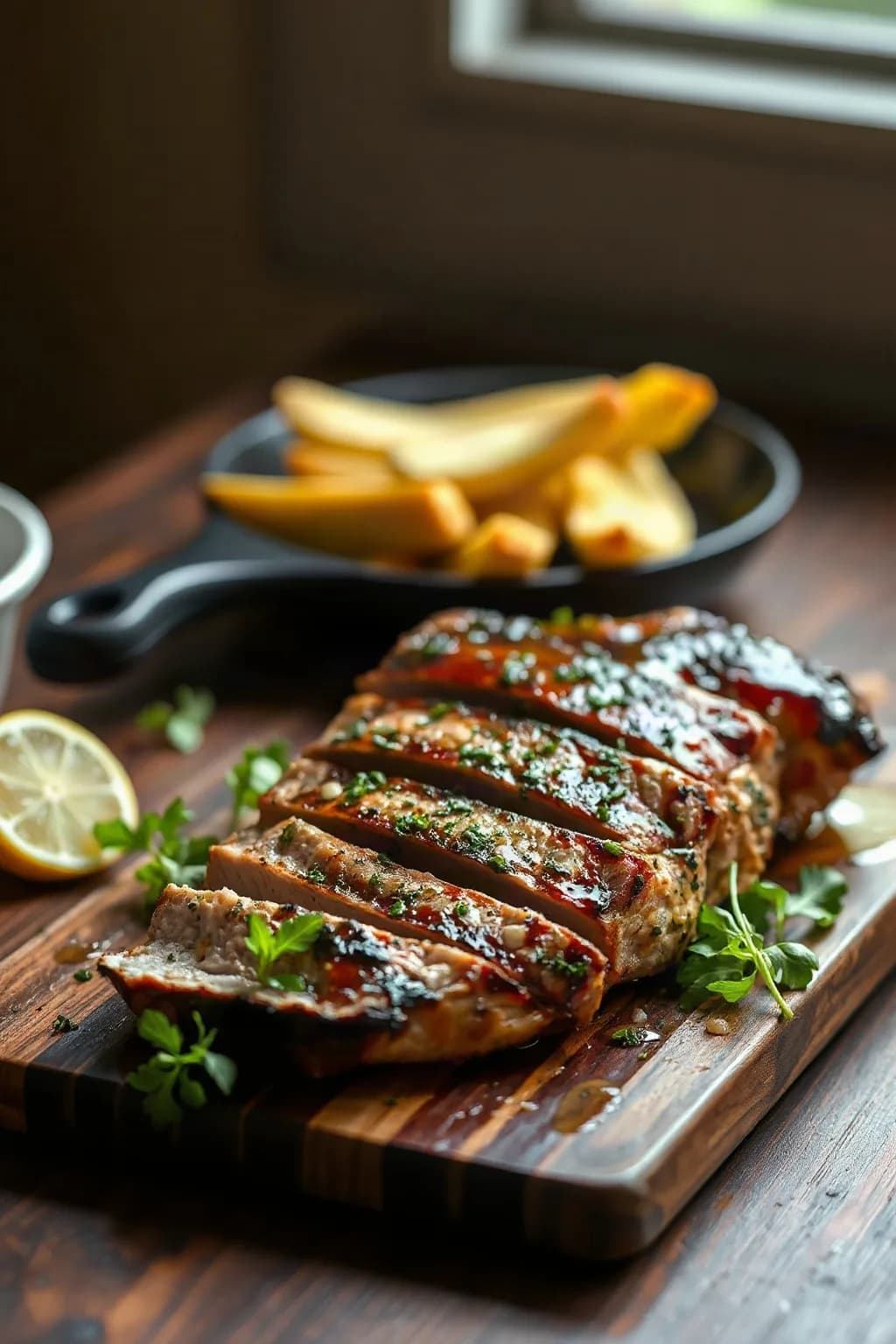 Jugoso London Broil con Marinada de Hierbas