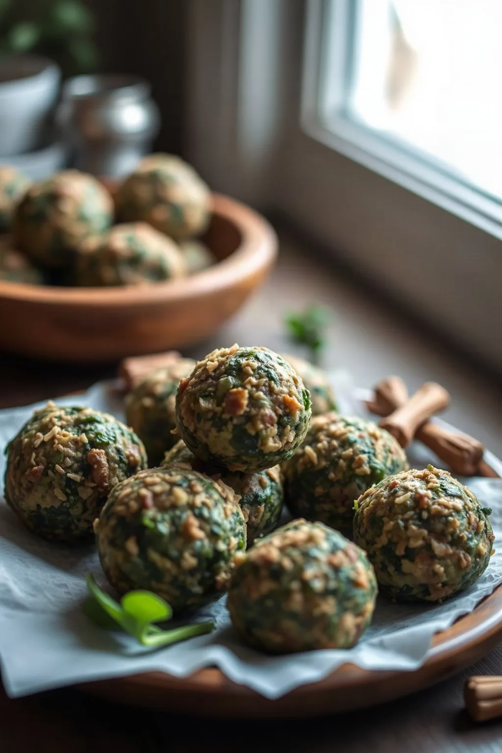 Delicious Herbed Spinach and Kale Balls