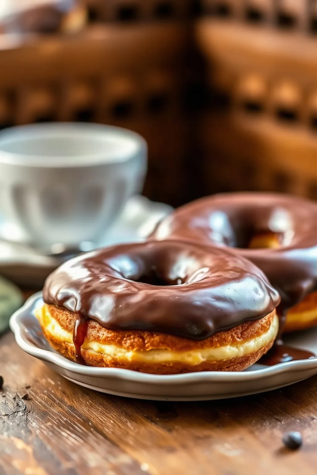 Glazed Chocolate Donuts