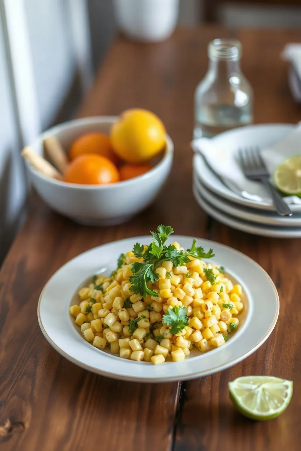 Fresh Corn Salad with Lime Vinaigrette