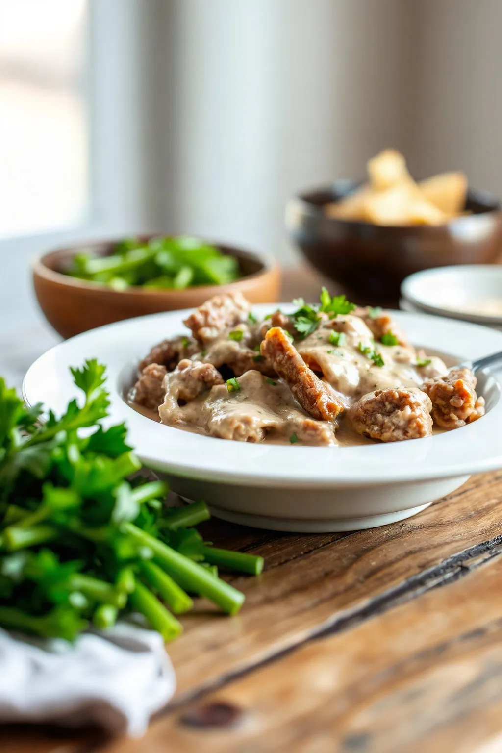 Clásico Stroganoff de Carne Molida