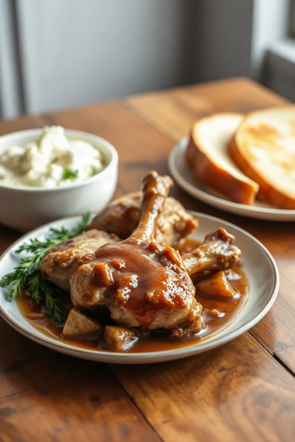 Turkey Thighs in Savoury Brown Sauce