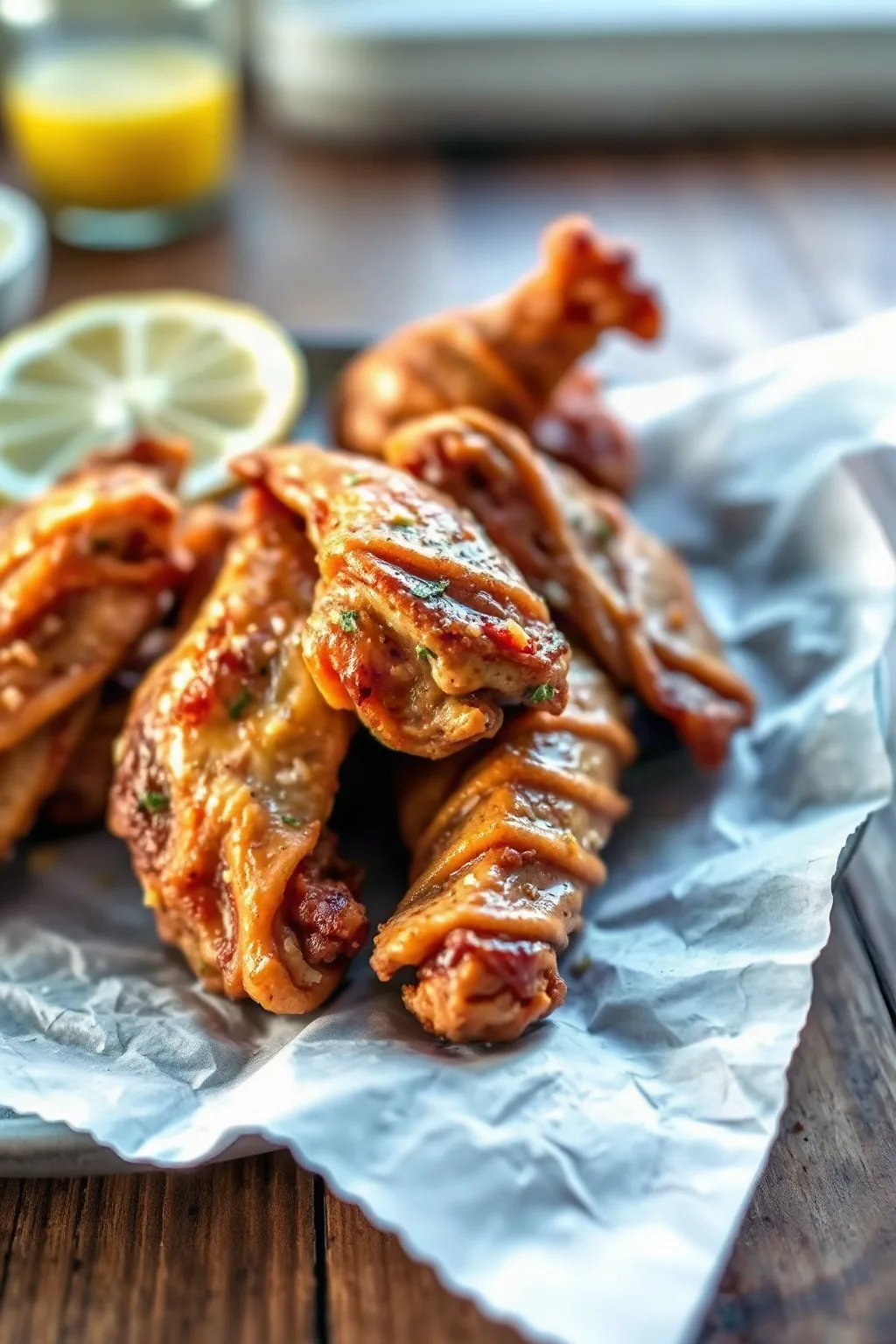 Alitas de Limón y Pimienta en Freidora de Aire