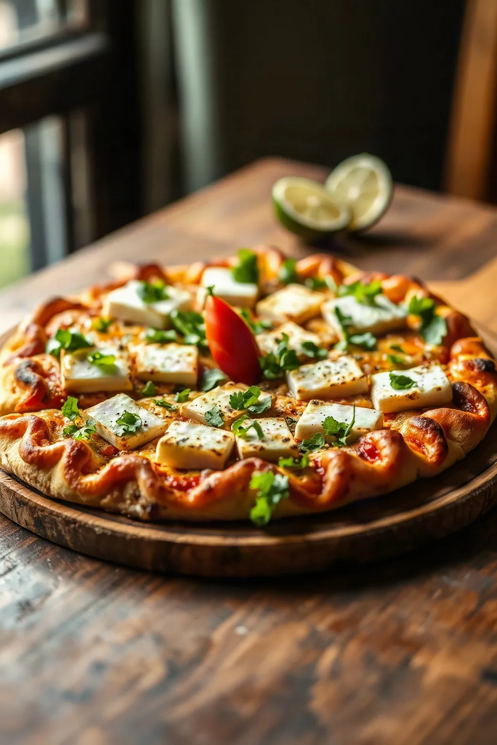 Pizza de Taco con Halloumi a la Parrilla