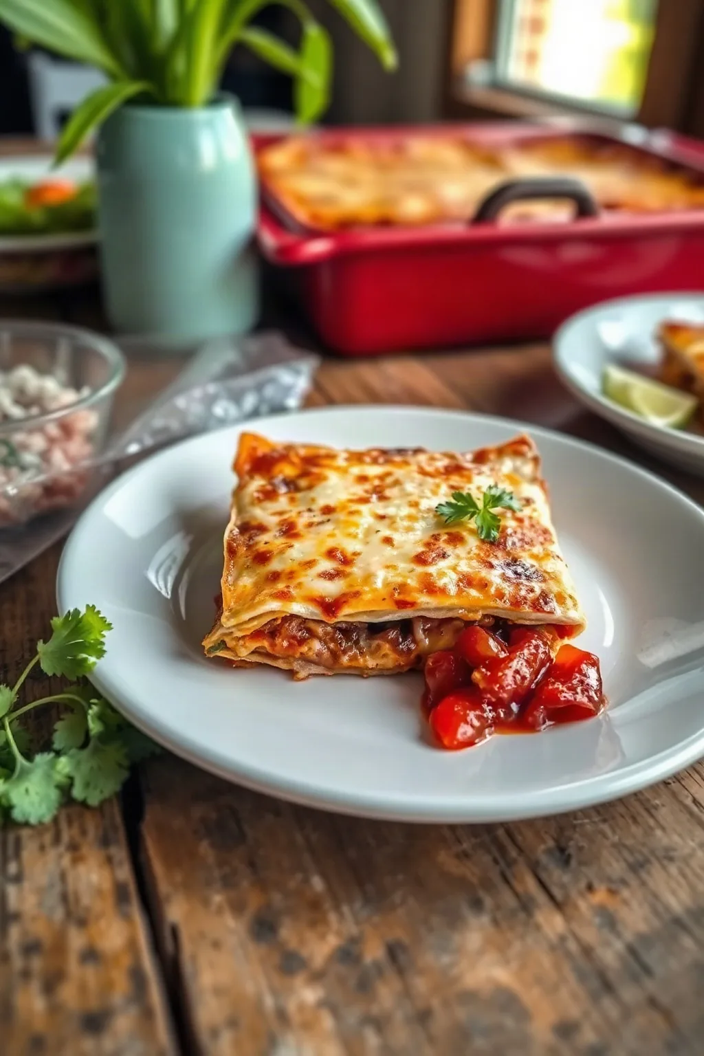 Cazuela de Quesadilla Mexicana