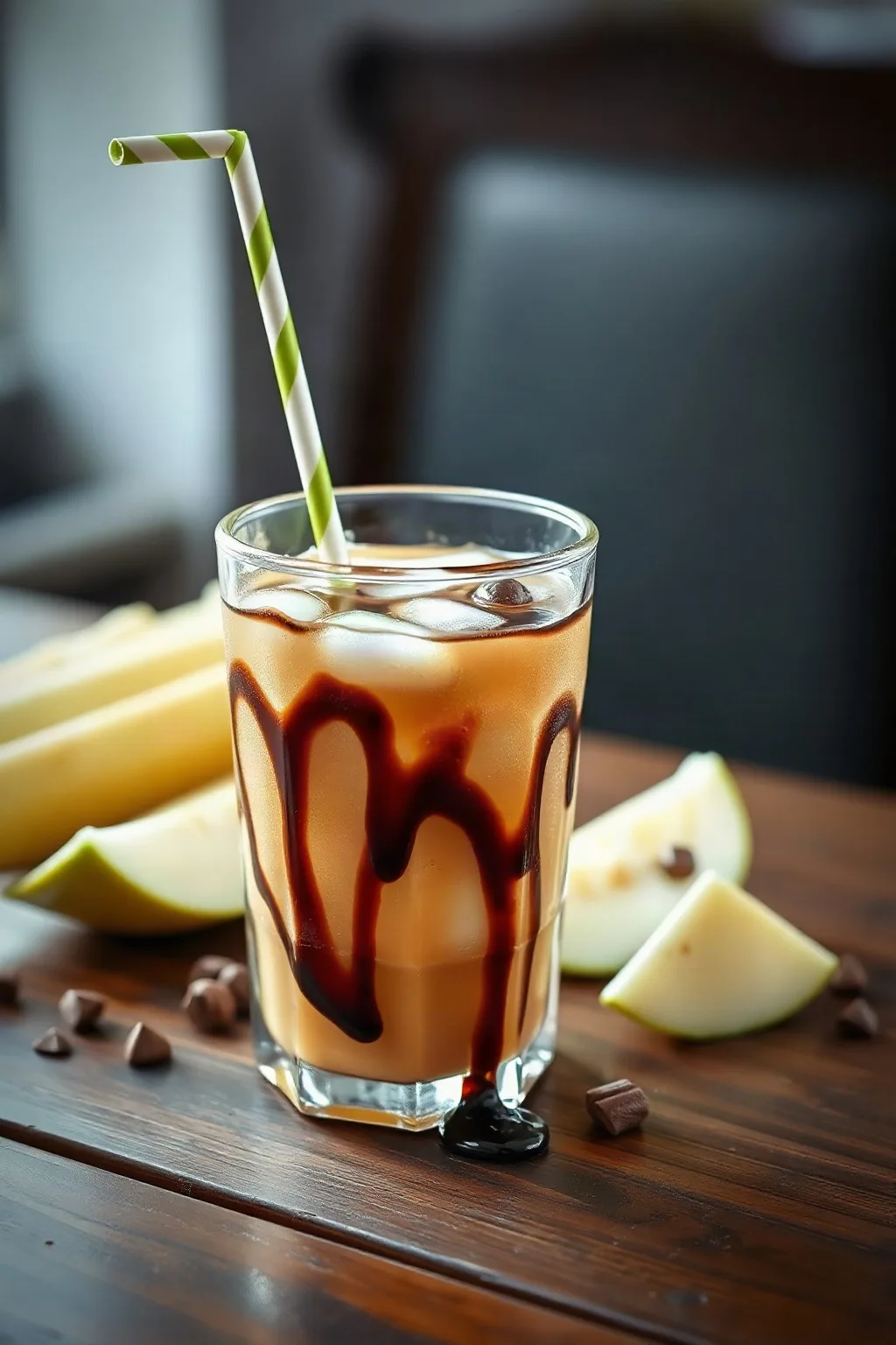 Jugo de Melón con Jarabe de Chocolate