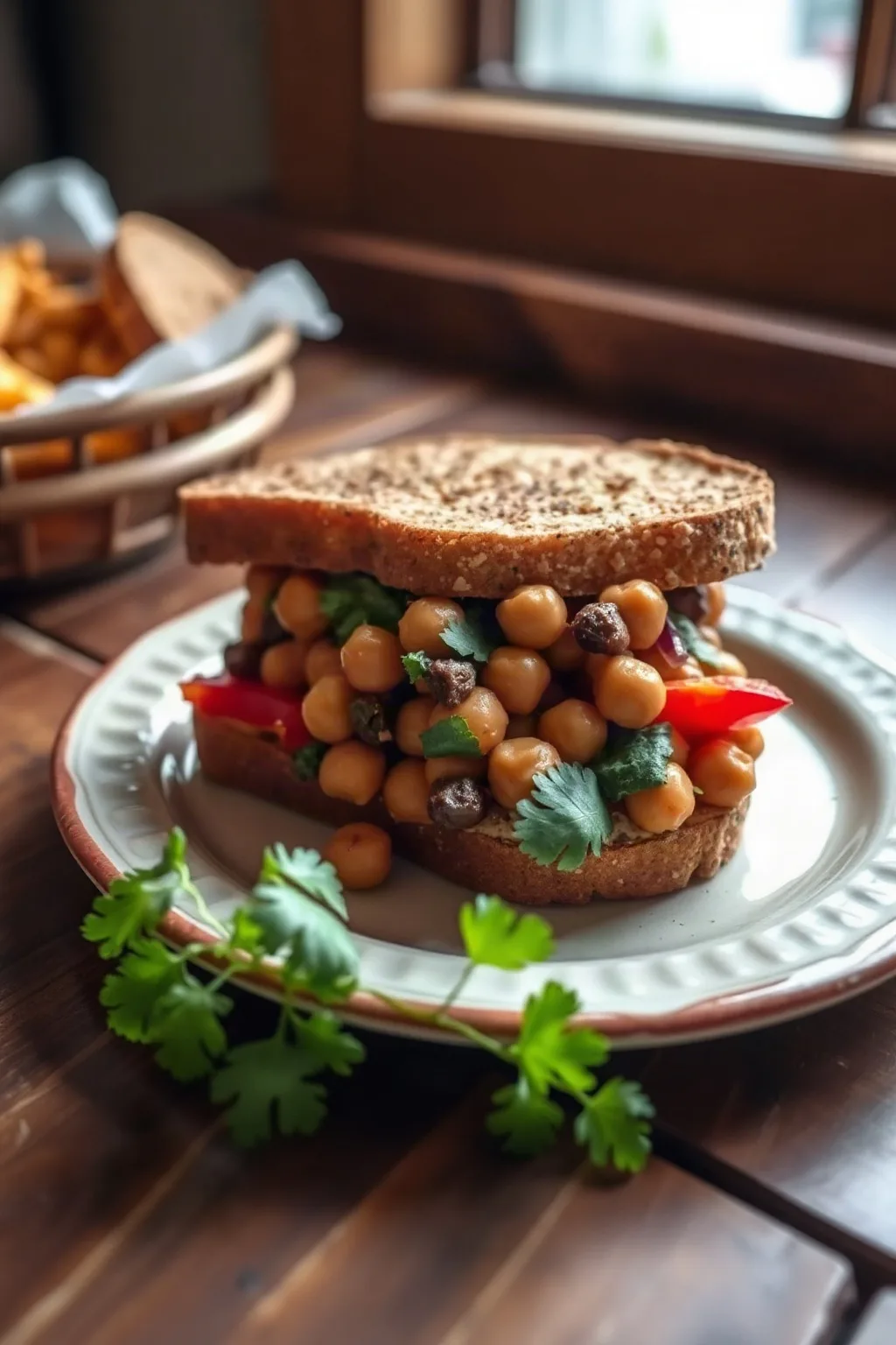 Relleno Vegetariano de Garbanzos para Sándwich
