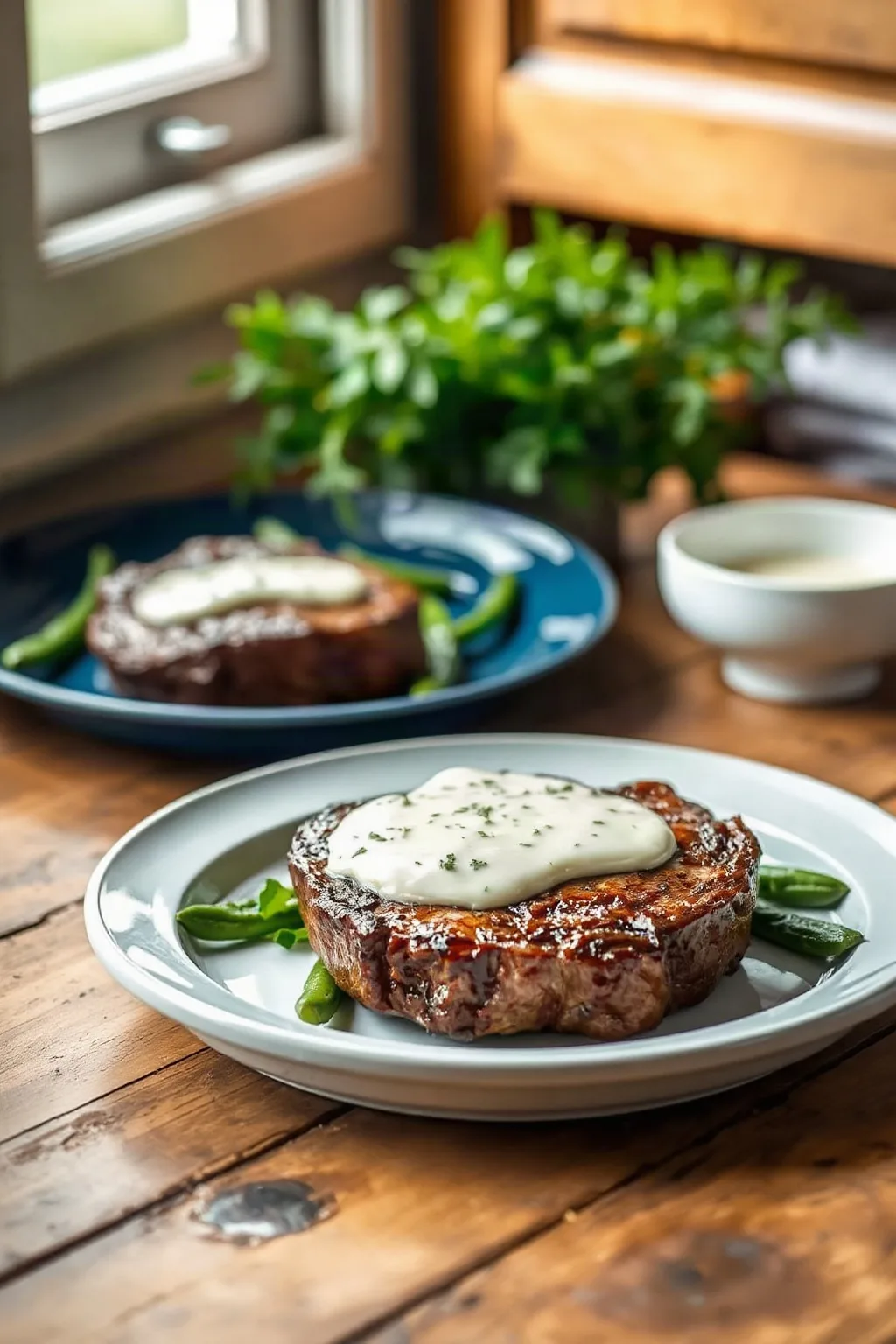 Bistecs con Salsa de Roquefort