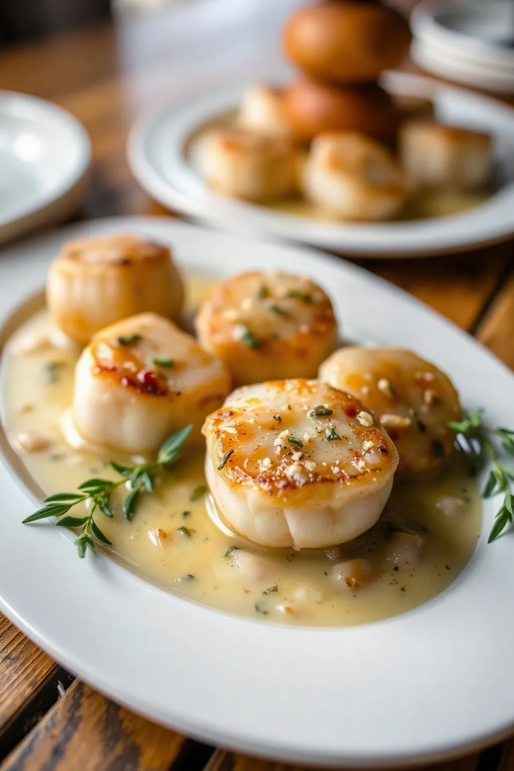 Vieiras al Horno con Mantequilla de Ajo