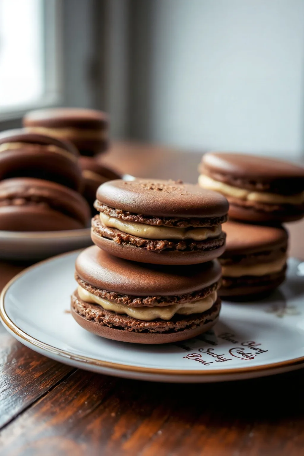 Spiced Chocolate Macarons