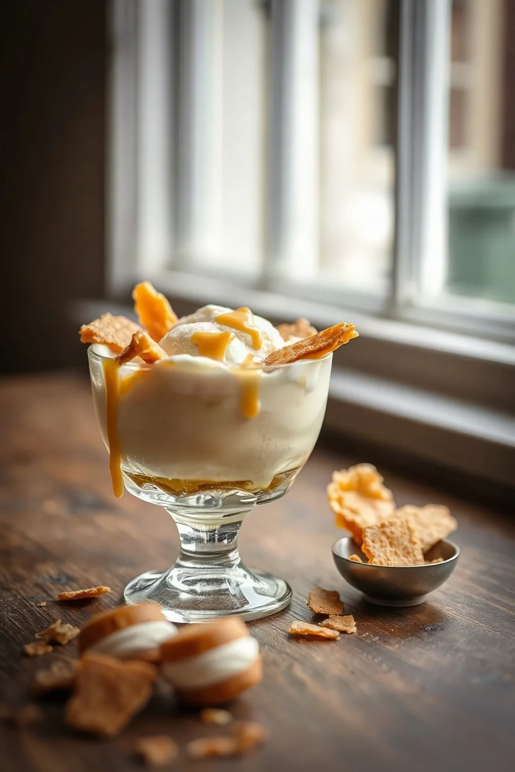 Crème Brûlée Ice Cream with Crunchy Caramel