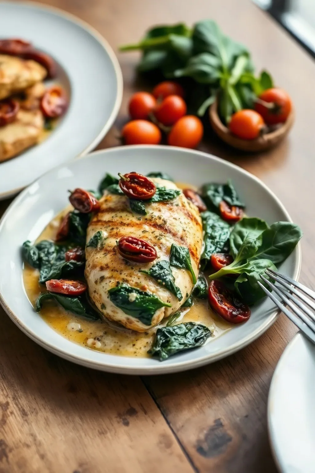 Tuscan-Style Chicken with Spinach