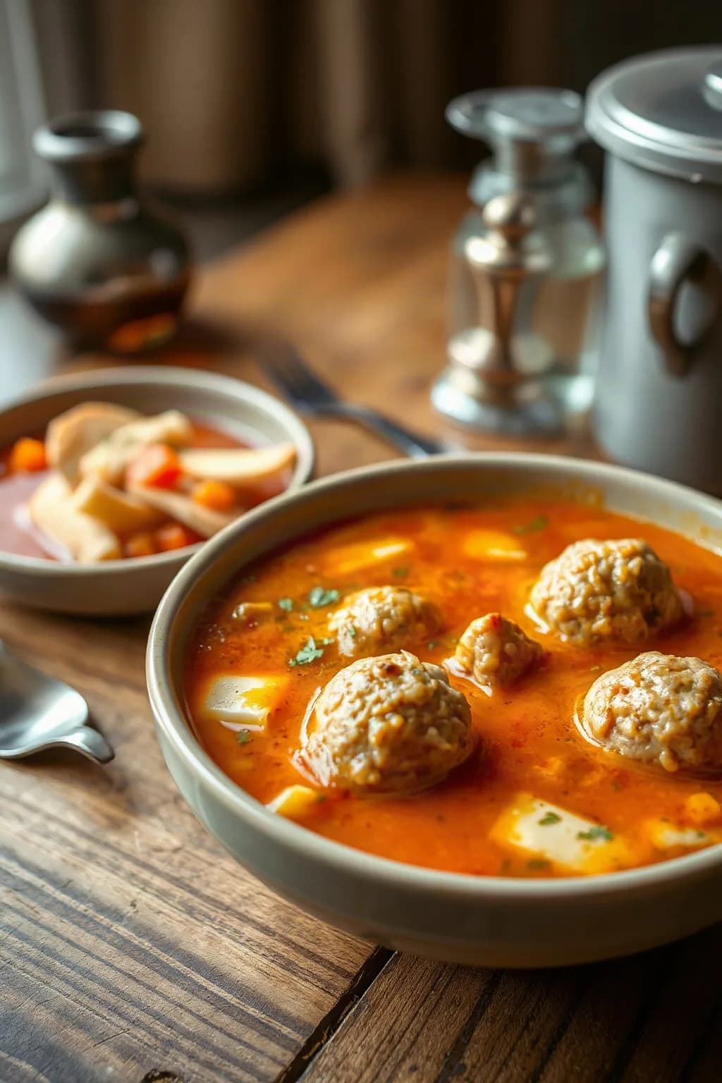 Sopa de Albóndigas de Cerdo