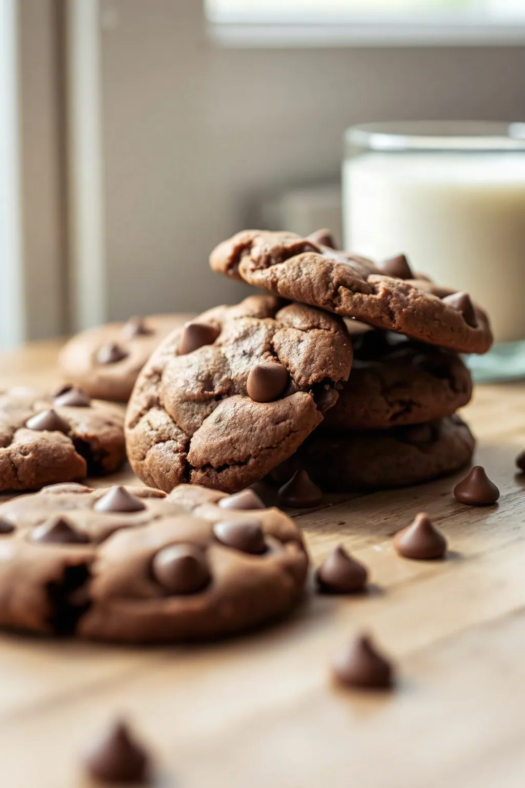 Galletas de Chispas de Chocolate y Doble Cacao