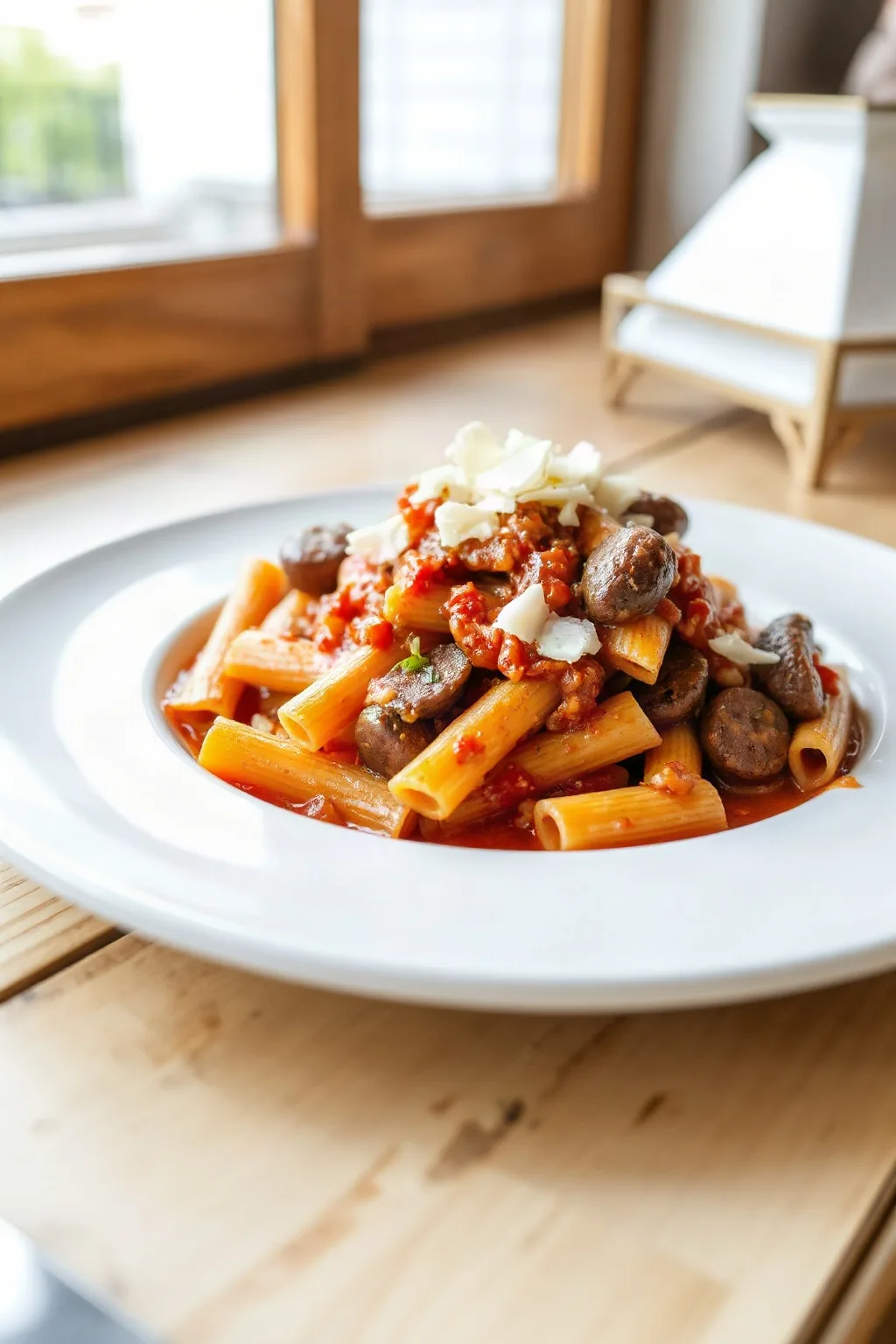 Penne Salsiccia avec Graines de Fenouil et Pecorino