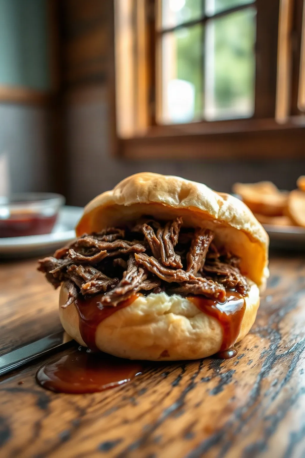 Classic Slow-Cooked Beef on a Bun