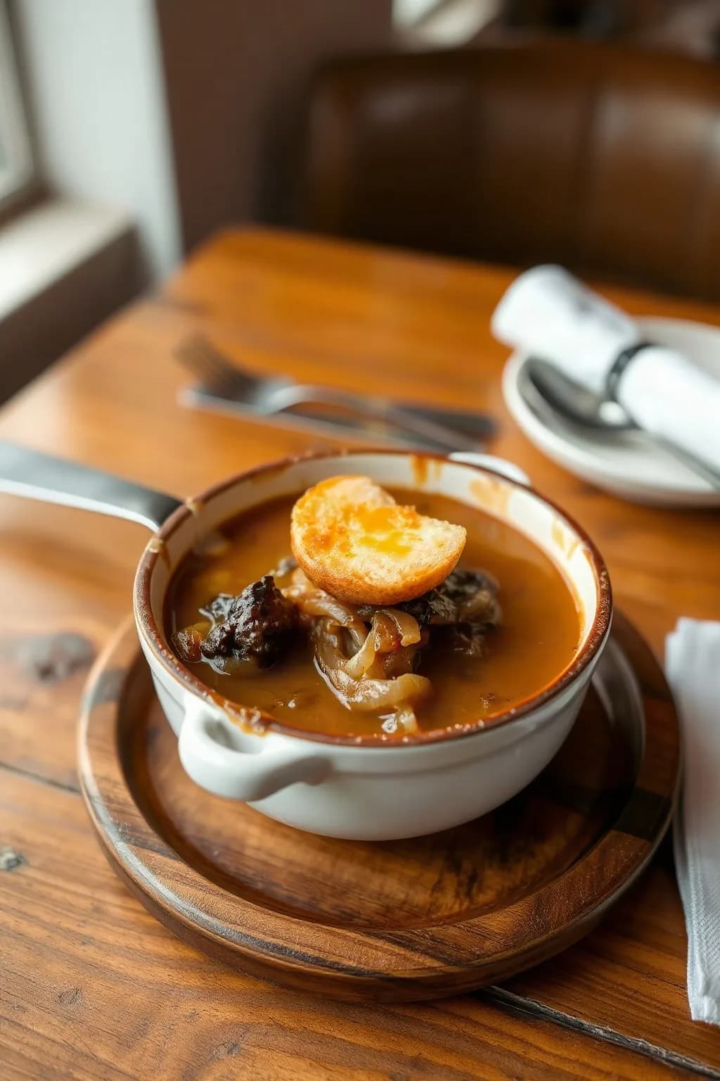 Soupe à l'oignon gratinée style restaurant