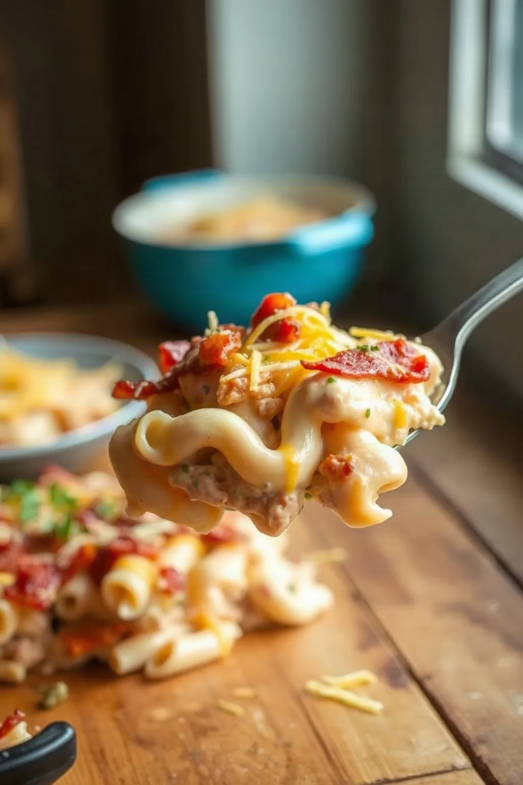 Creamy Chicken Bacon Ranch Pasta Bake