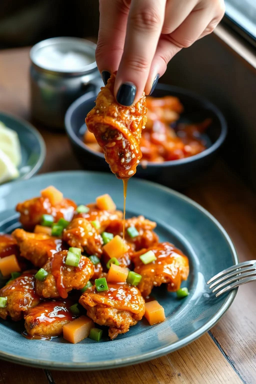 Poulet à l'orange croustillant avec glaçage au gingembre
