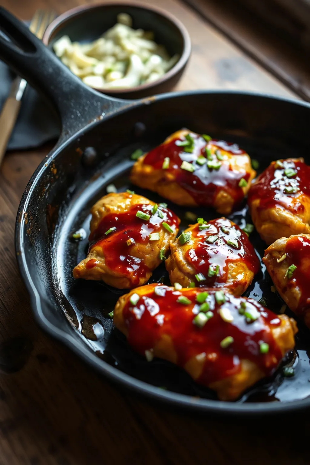 Poitrine de poulet au miel et à l'ail