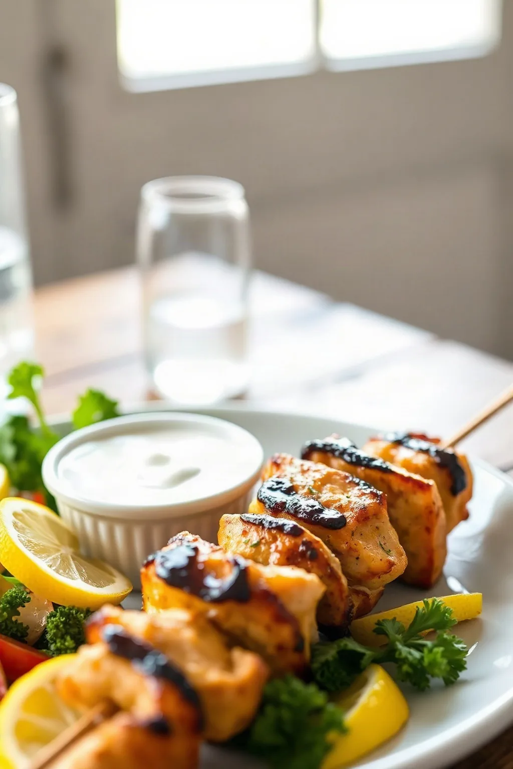 Souvlaki au poulet citron-origan