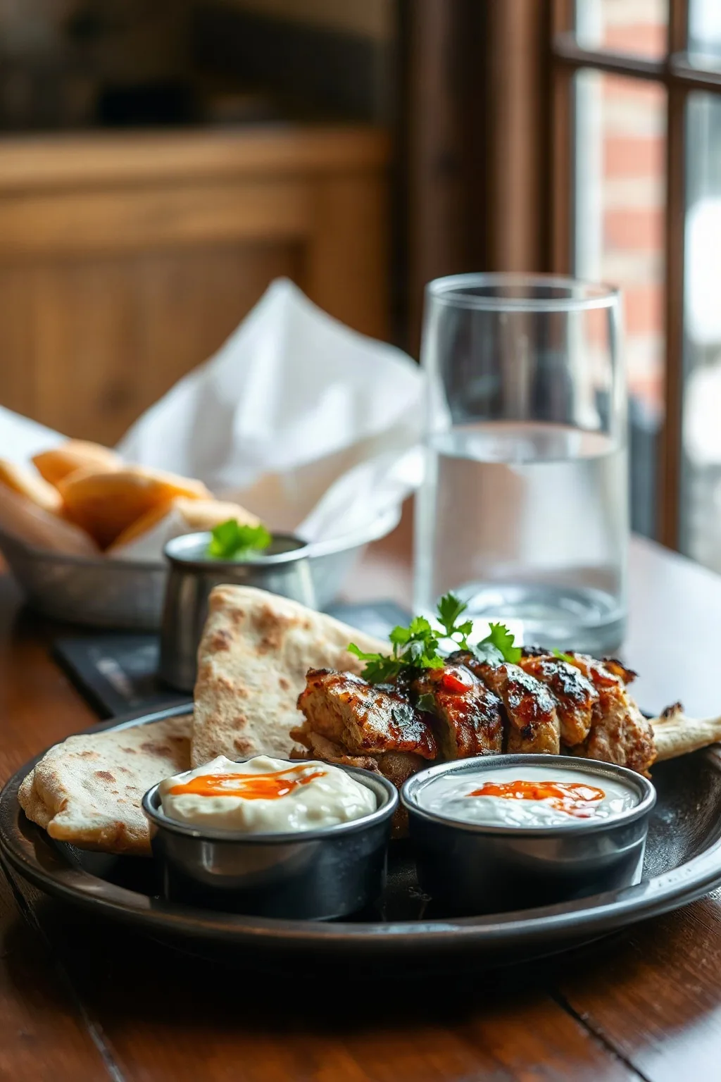 Shawarma de Pollo al Horno con Toum de Ajo