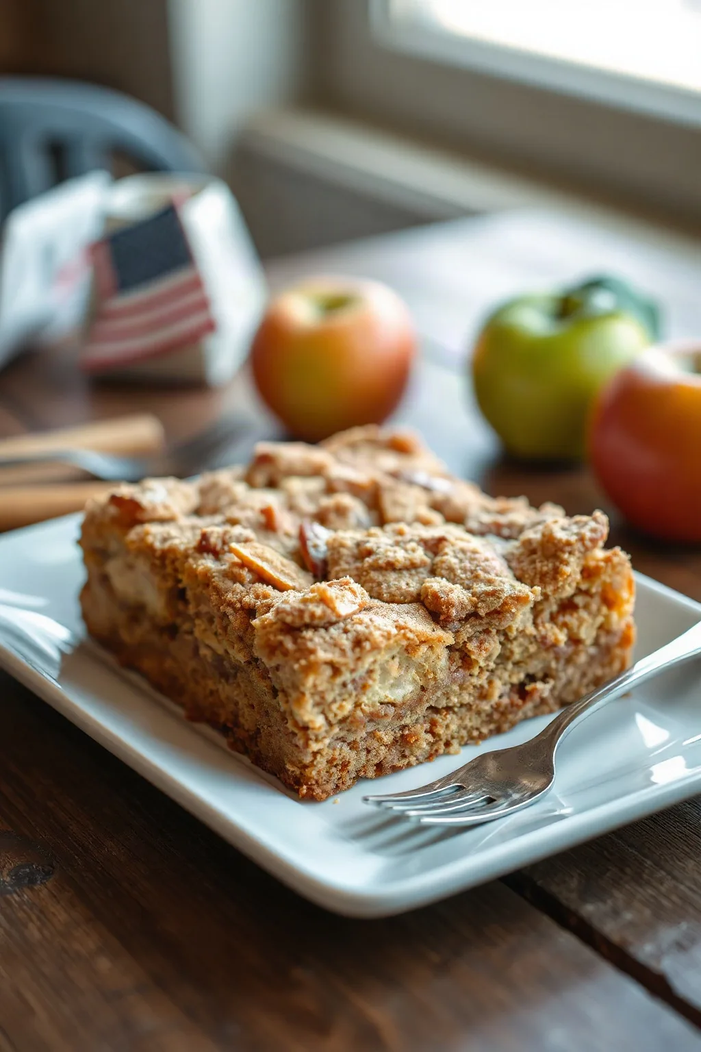 Moist Apple Cake with Brown Sugar Topping