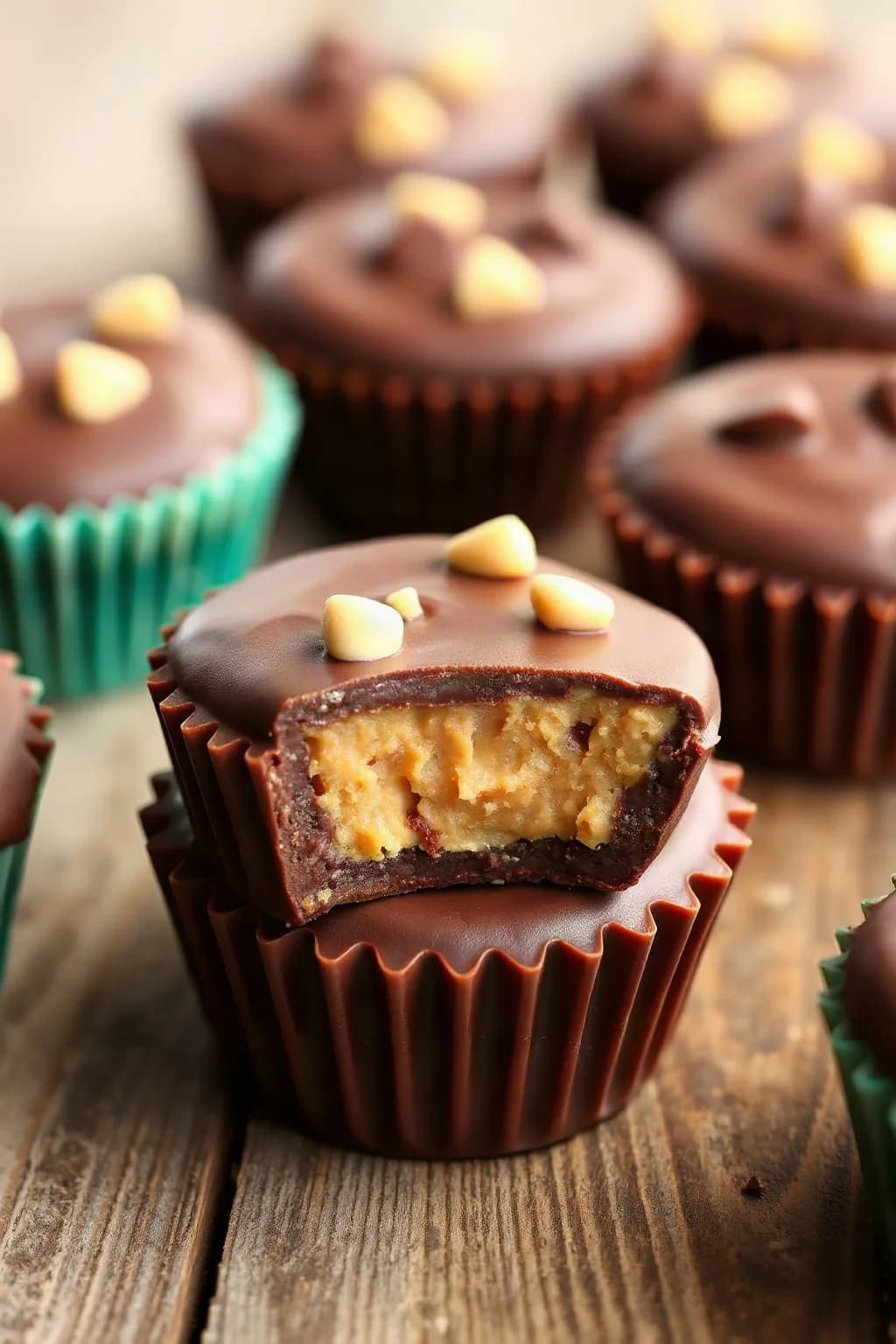Coupes au chocolat et au beurre d'arachide de type Reese
