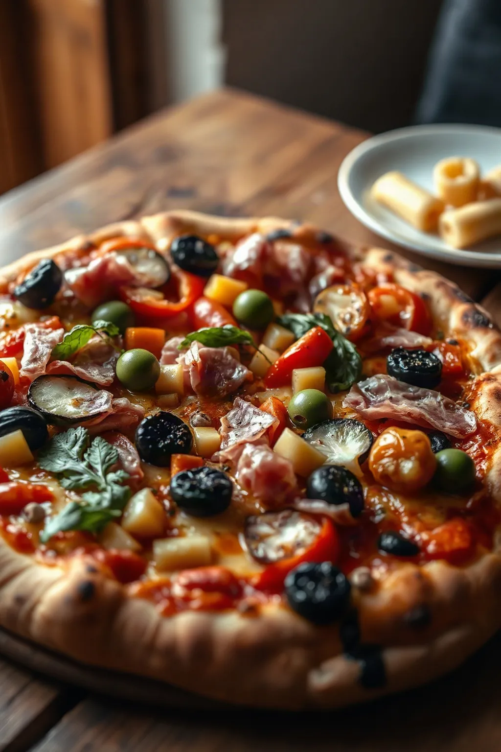 Grilled Vegetable and Prosciutto Pizza