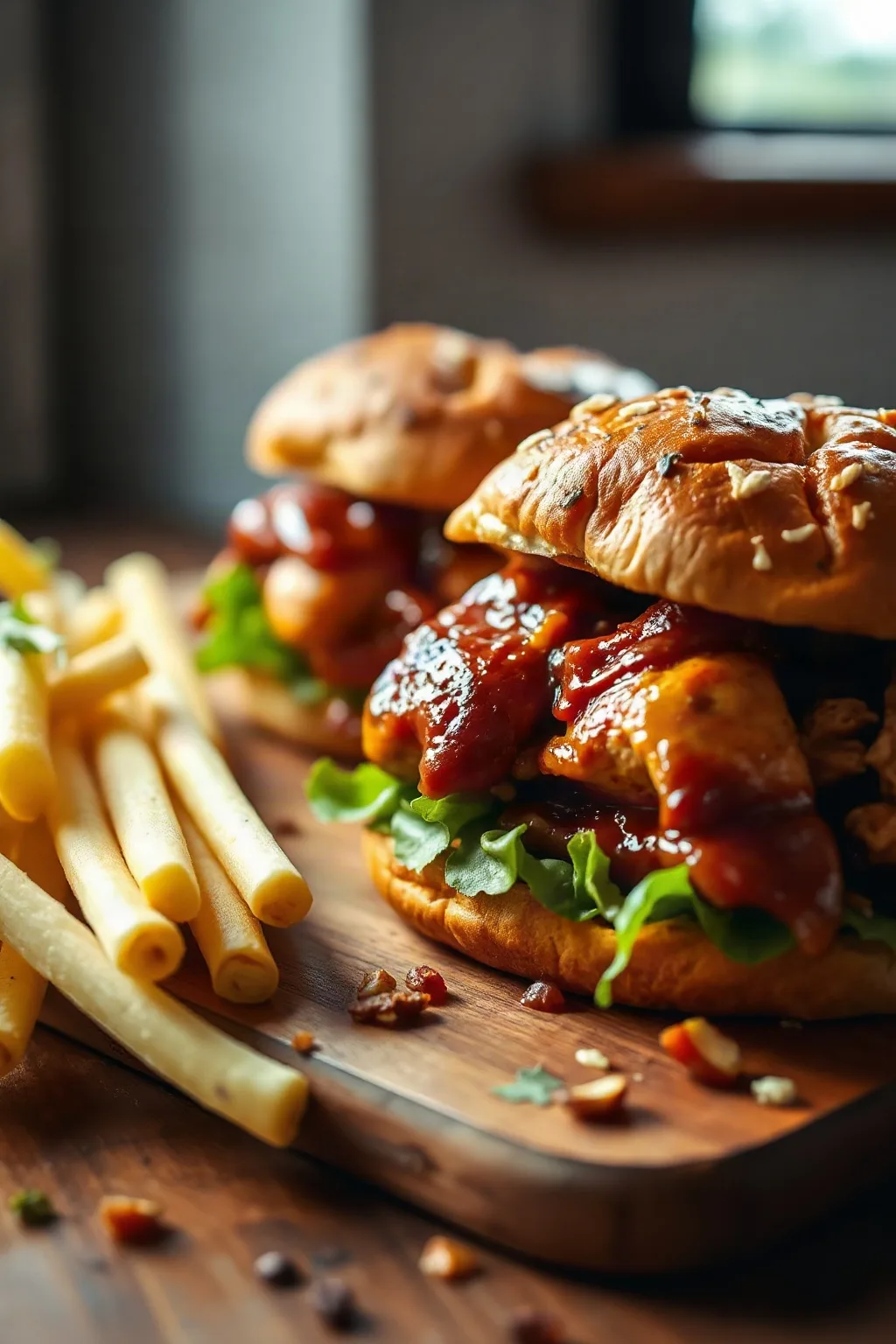 Sandwich au poulet barbecue