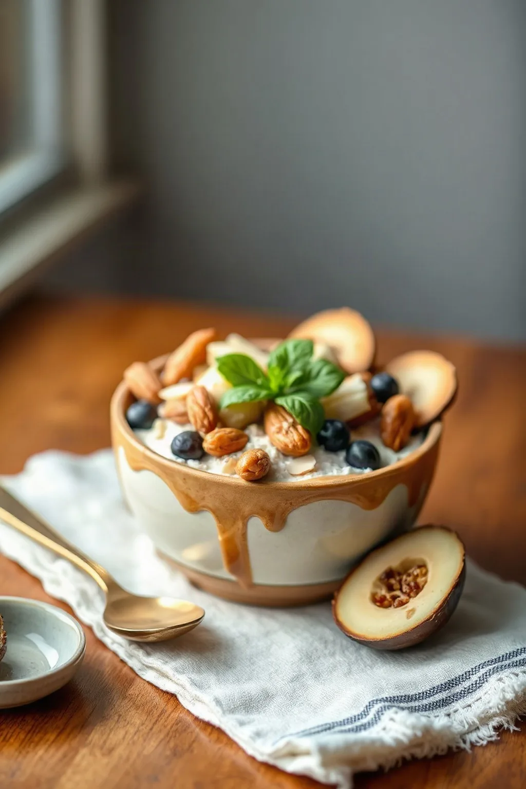 Almond Butter and Date Breakfast Bowl