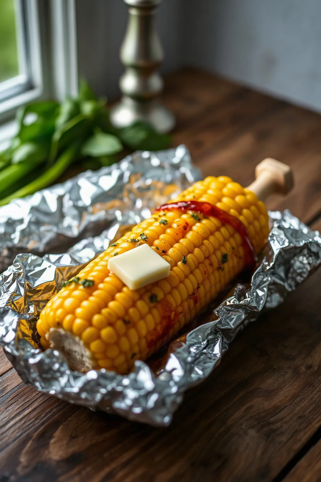 Blé d'Inde en Papillote avec Beurre et Herbes