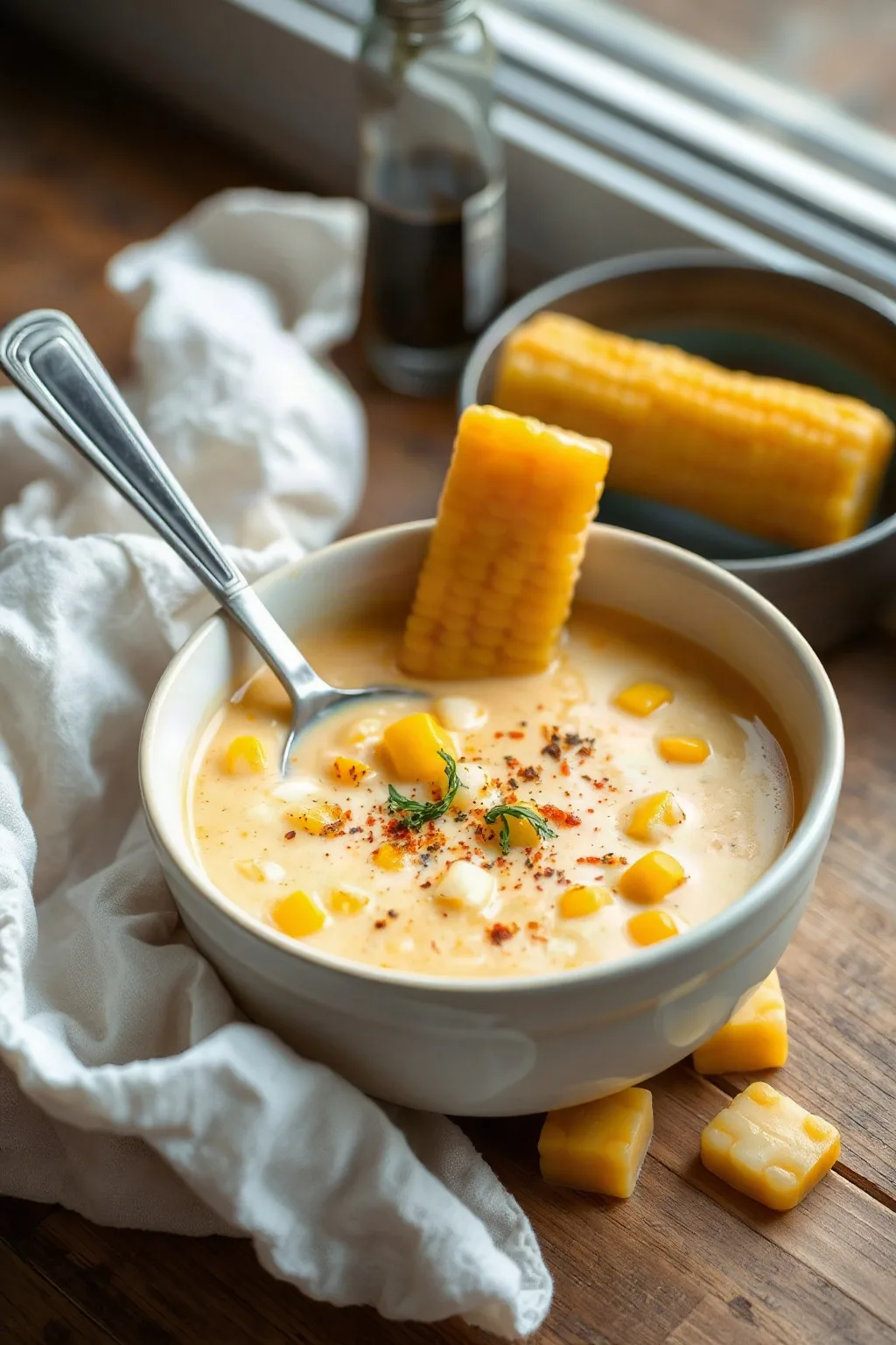 Hearty Corn Chowder Built on Broth from Cobs