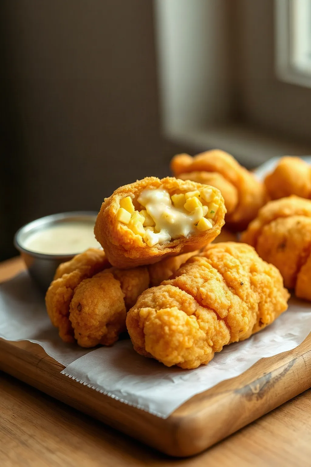 Crispy Fried Corn Nuggets