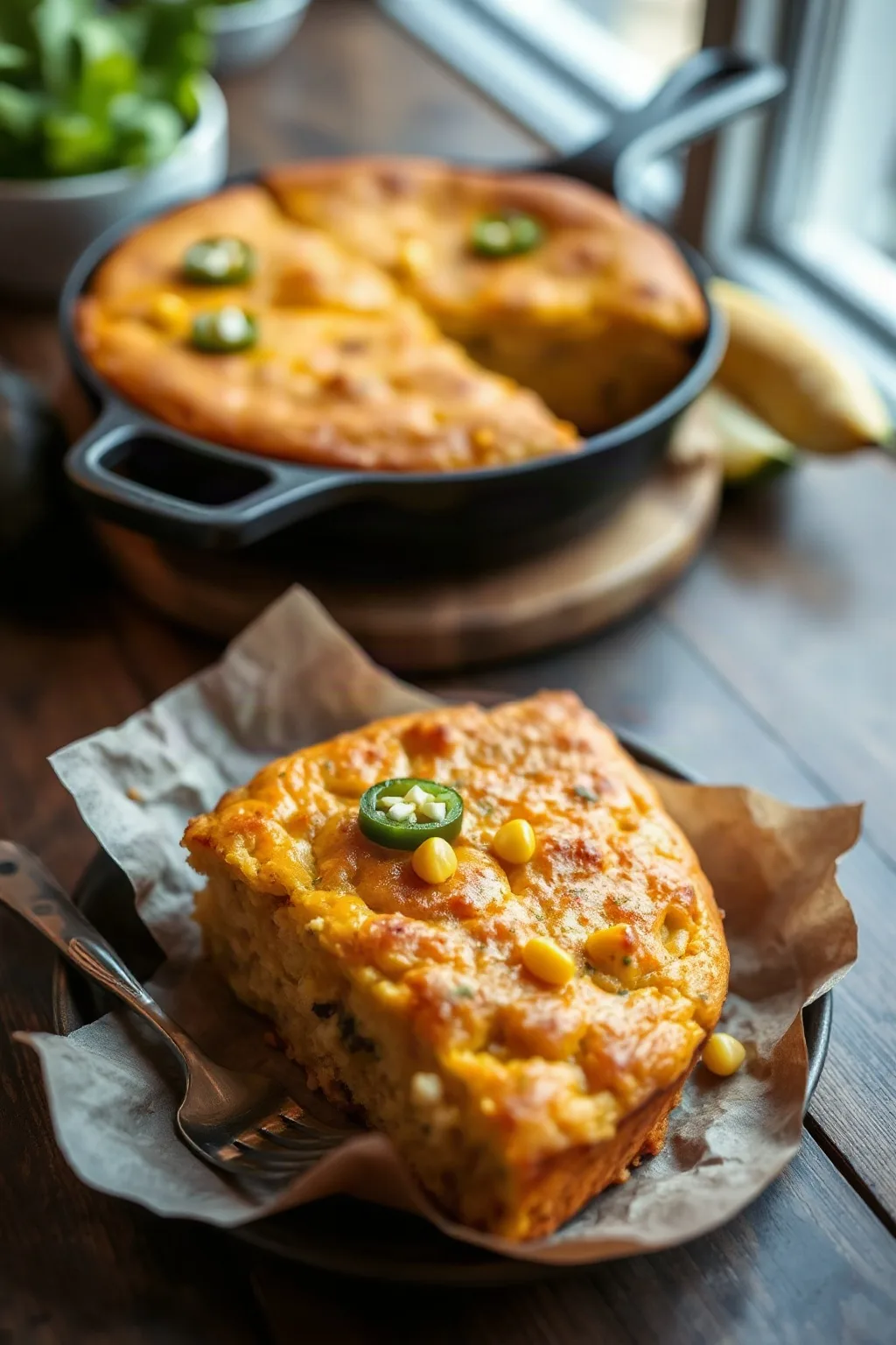 Mexican Cornbread with Jalapeño and Cheddar