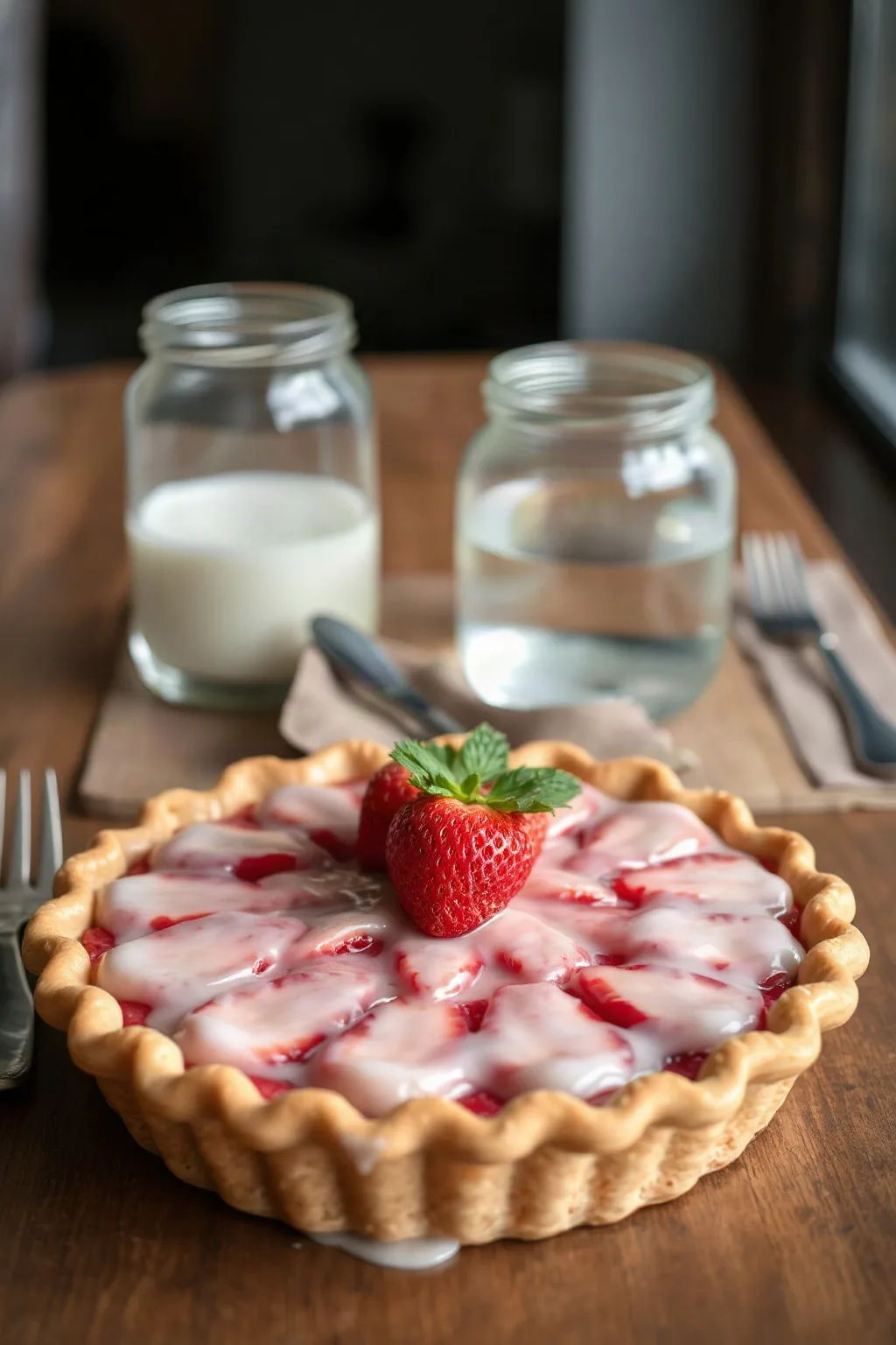 Fresh Strawberry Pie with Clear Glaze