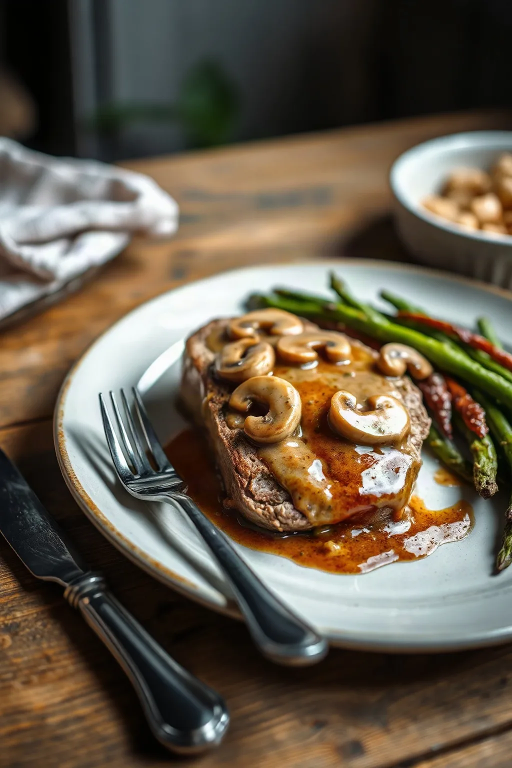 Filets de porc sauce aux champignons